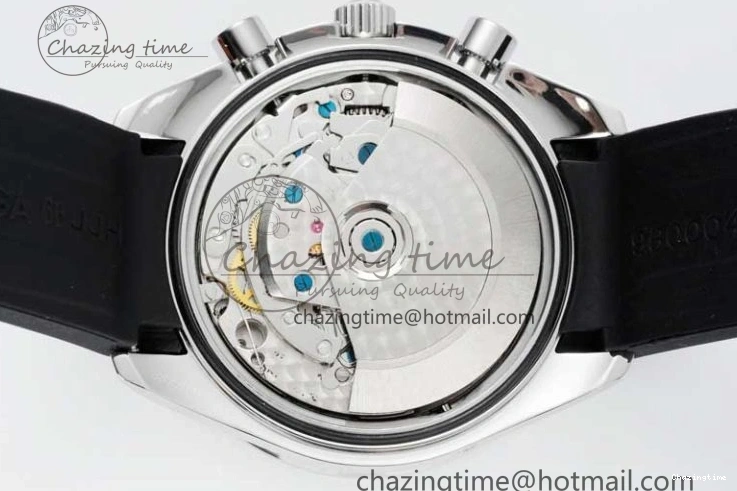 0314 ZipUp Speedmaster Racing Master SS HKF Best Edition Gray Black Dial on Black Rubber Strap A 7811